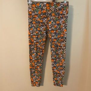 Lularoe ANIMALS!  🐸🐼🦓 Leggings OS EUC